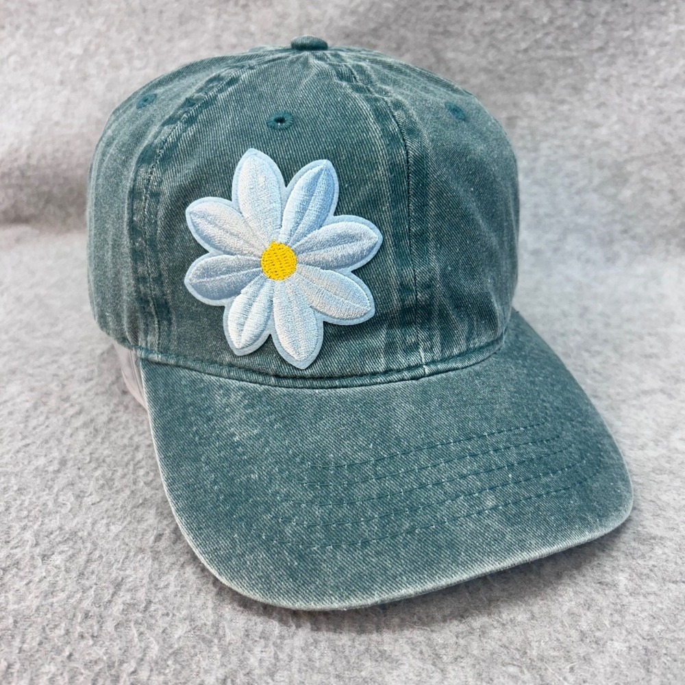 Daisy Flower Patch Womens Teal Unbranded Dad Hat Adjustable Cotton OSFM